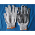 10.5" Cotton Knitted Glove Dotted PVC on Side (HL-G47)